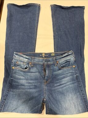 7 For All Mankind Ali Jeans - Dark and Light Blue Denim